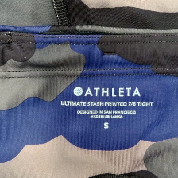 NEW! Athleta Ultimate Stash Camo Leggings Mantra Purple SZ S - Picture 9 of 11